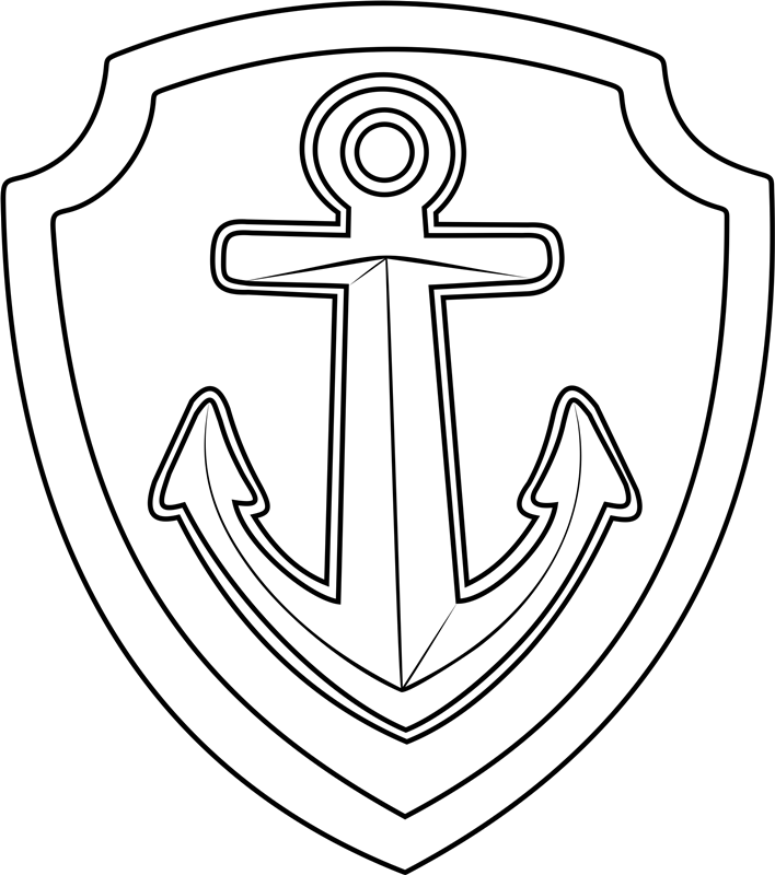 Dibujo de Insignia de Zuma para Colorear