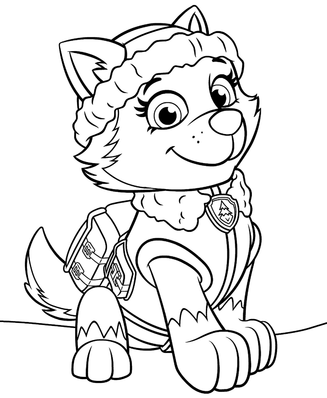Dibujo de Patrulla Canina Everest para Colorear