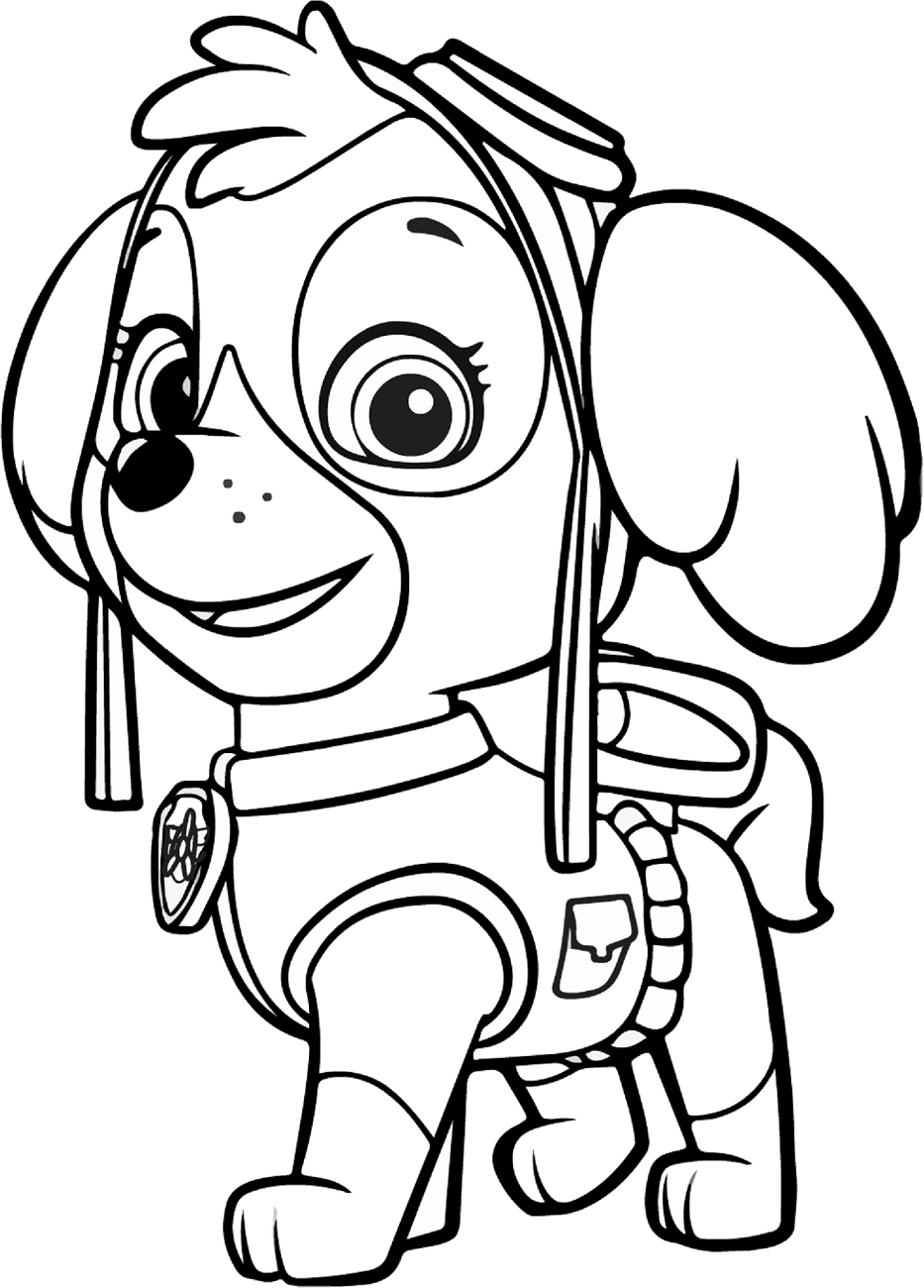 Dibujo de Patrulla Canina Skye para Colorear