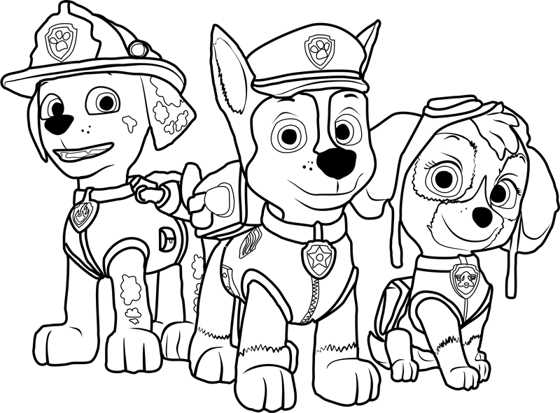 Dibujo de Patrulla de la Pata para Colorear
