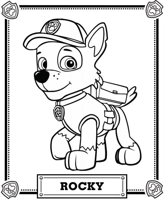 Dibujo de Patrulla Rocosa para Colorear