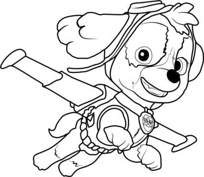 Dibujo de Skye Volando para Colorear