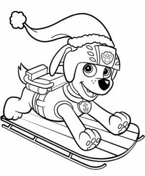 Dibujo de Trineo Zuma para Colorear