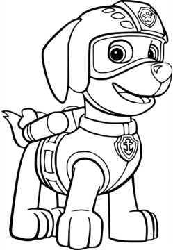 Dibujo de Zuma en la Patrulla Canina para Colorear