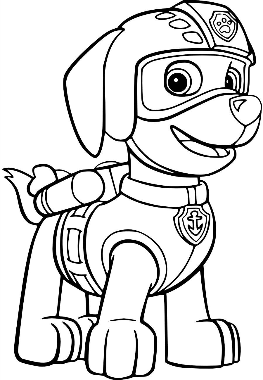 Dibujo de Zuma en la Patrulla Canina para Colorear
