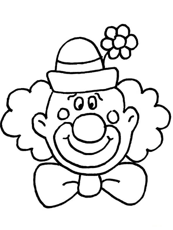 Dibujo de Cara de Payaso para Colorear