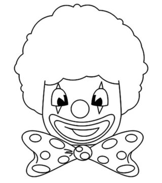 Dibujo de Payaso Divertido para Colorear