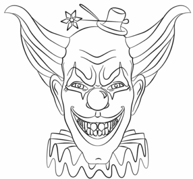 Dibujo de Payaso Enojado para Colorear