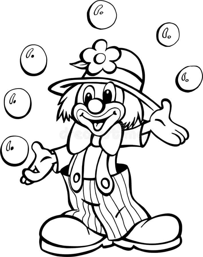 Dibujo de Payaso para Colorear