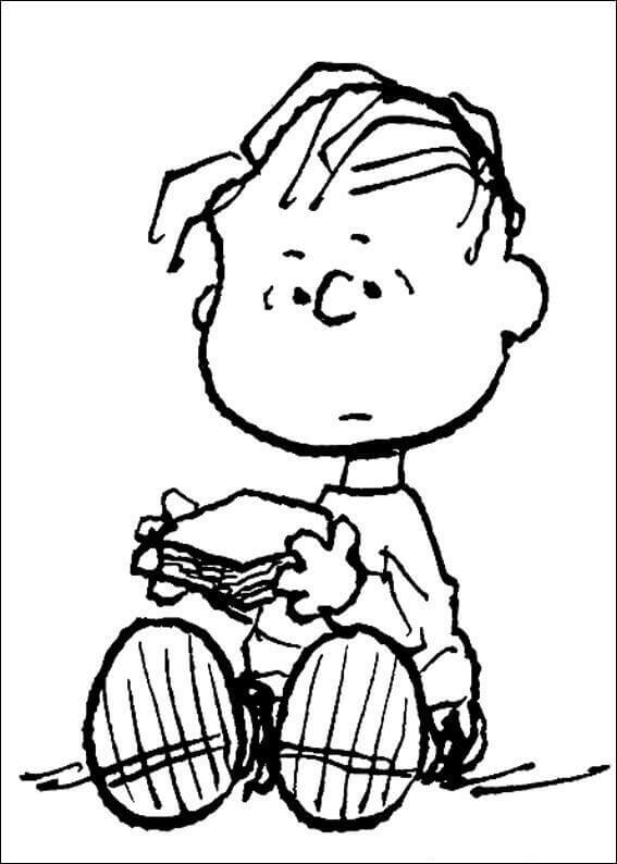 Dibujo de Linus Van Pelt de Peanuts para Colorear