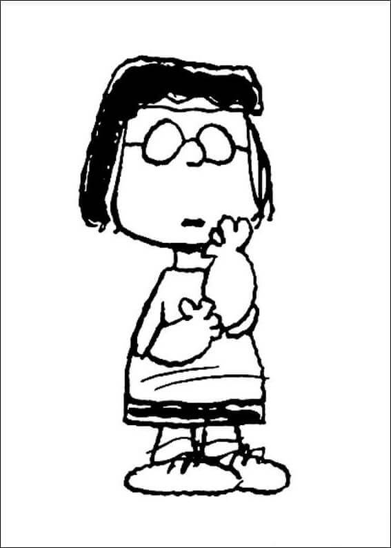 Dibujo de Marcie de Peanuts para Colorear