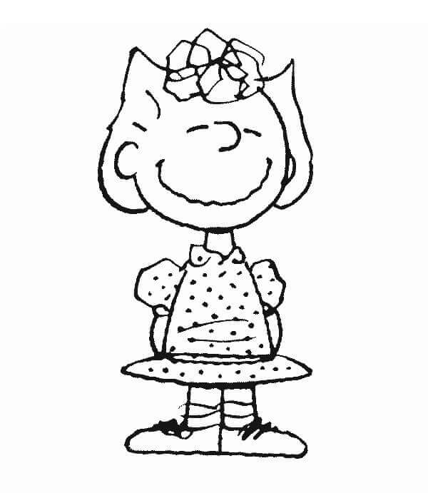 Dibujo de Sally Brown de Peanuts para Colorear
