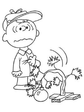 Dibujo de Triste Charlie Brown 1 para Colorear