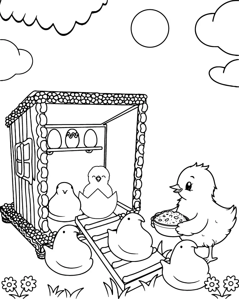 Dibujo de Imgi 10 Peeps Chick Coloring Pagepng para Colorear