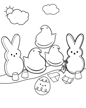 Dibujo de Imgi 15 Peeps Coloring Page For Kidpng para Colorear