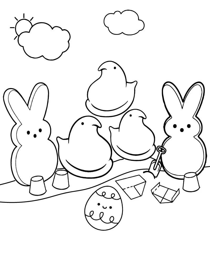 Dibujo de Imgi 15 Peeps Coloring Page For Kidpng para Colorear