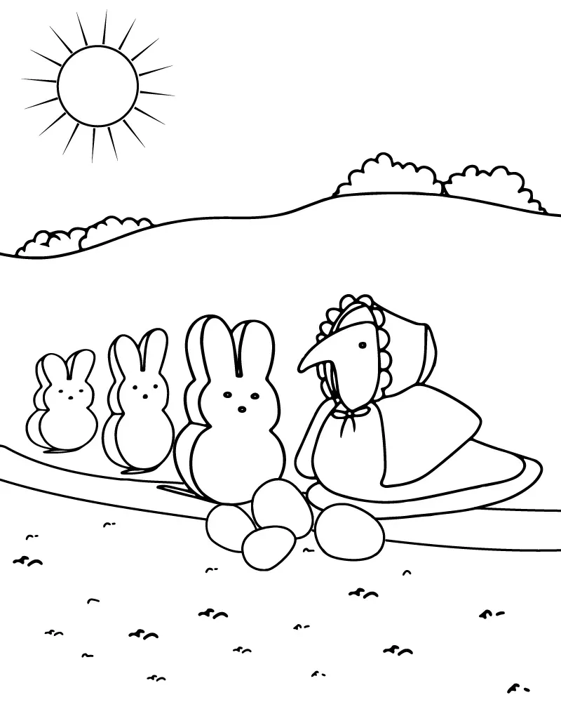 Dibujo de Imgi 16 Easter Peeps Coloring Sheetpng para Colorear