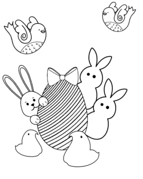 Dibujo de Imgi 19 Peeps Easter Coloring Pagepng para Colorear