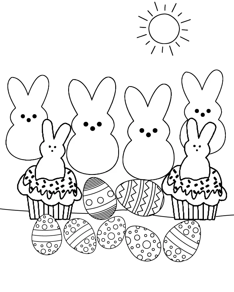 Dibujo de Imgi 6 Peeps Candy Coloring Pagepng para Colorear