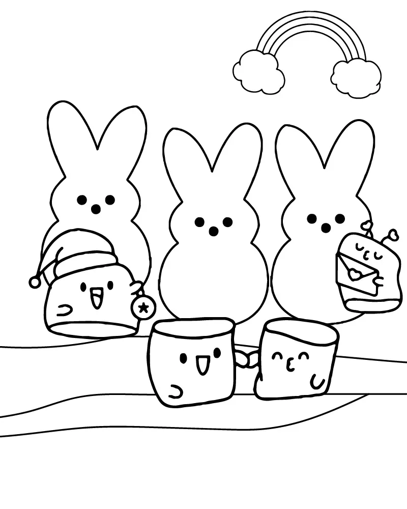 Dibujo de Imgi 8 Marshmallow Peeps Coloring Pagepng para Colorear