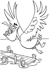 Dibujo de Marlin Dory y Pelican Nigel para Colorear