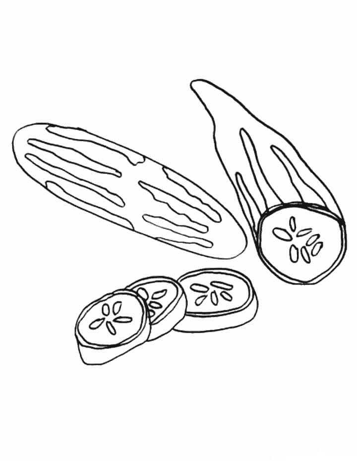 Dibujo de Dos Pepino para Colorear