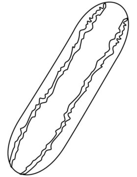 Dibujo de Pepino Normal para Colorear