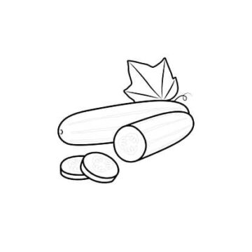 Dibujo de Pepino Perfecto para Colorear