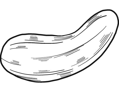 Dibujo de Pepino Simples para Colorear