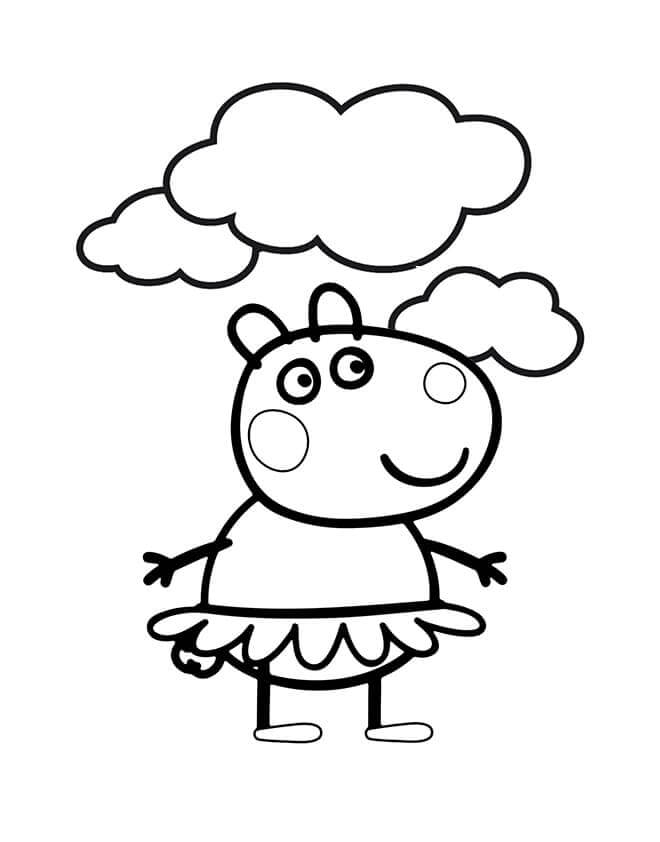 Dibujo de Ballet Suzy Oveja para Colorear