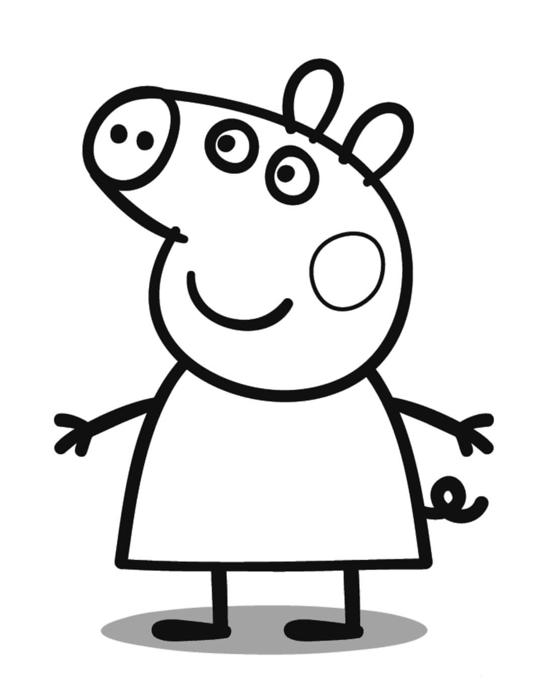 Dibujo de El Cerdo Peppa para Colorear