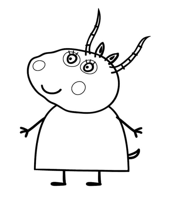 Dibujo de Madame Gazelle para Colorear