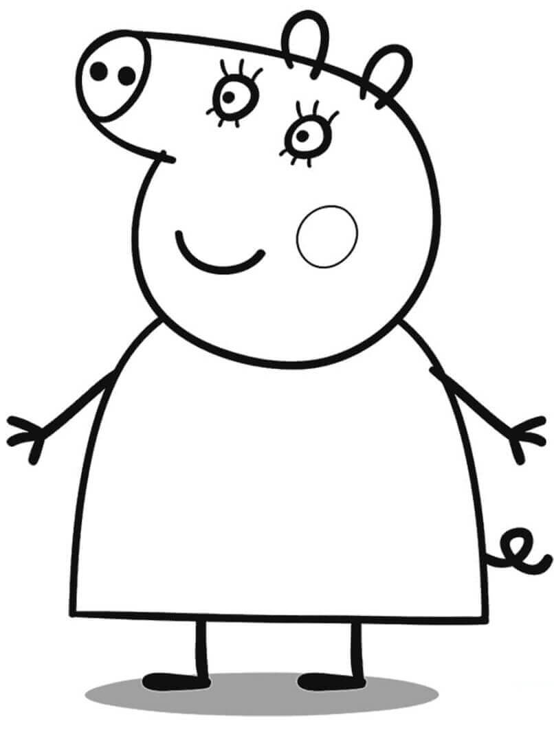 Dibujo de Momia Cerdo para Colorear