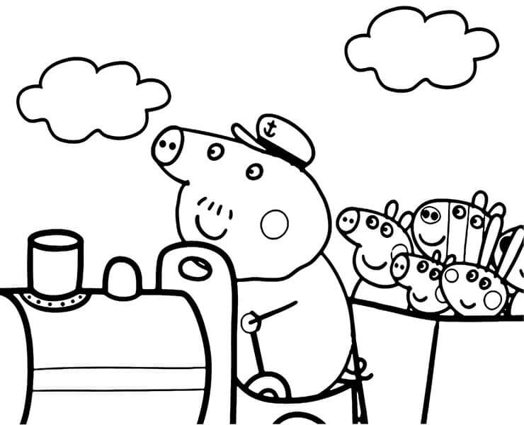 Dibujo de Peppa Pig 1 para Colorear