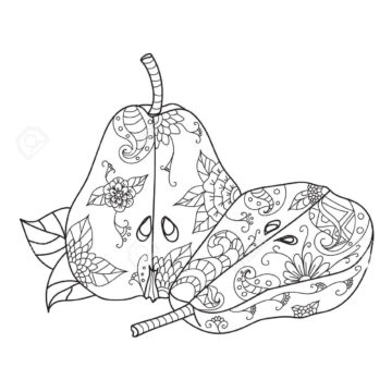 Dibujo de Mandala de Pera para Colorear