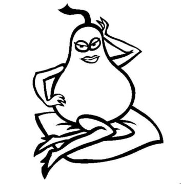 Dibujo de Pera Sexy para Colorear