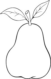 Dibujo de Pera Simple para Colorear