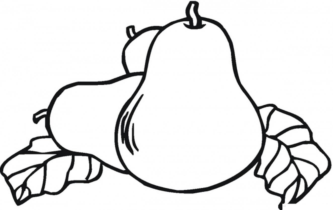 Dibujo de Tres Peras 1 para Colorear