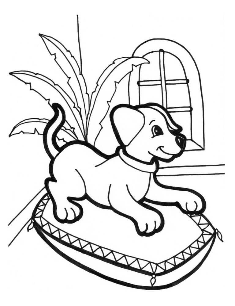 Dibujo de Cachorro Sonrisa para Colorear