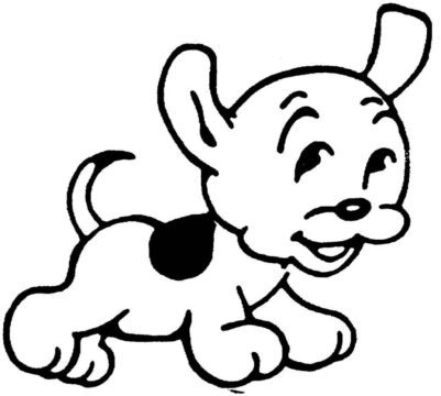 Dibujo de Perrito Gracioso para Colorear