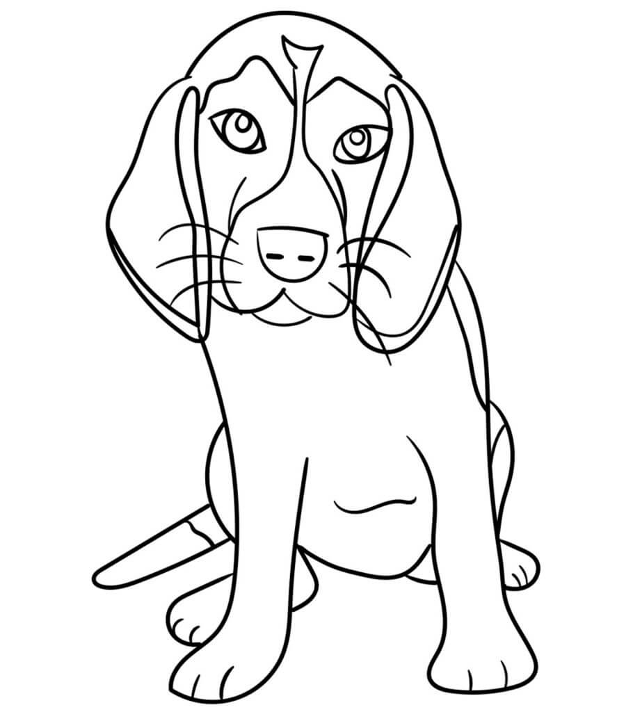 Dibujo de Perro Impresionante para Colorear