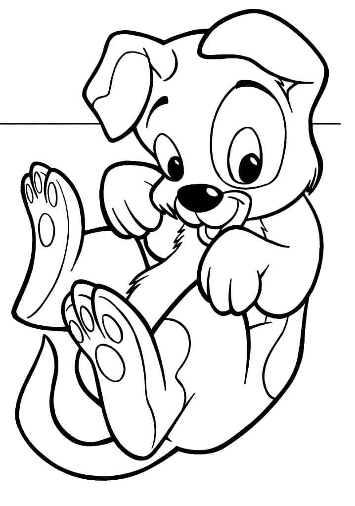 Dibujo de Perro Travieso para Colorear