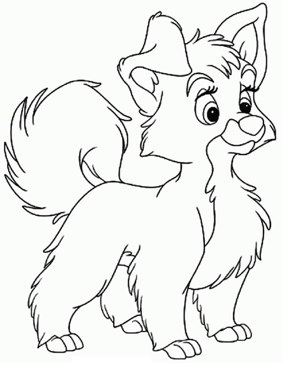 Dibujo de Adorable Perro para Colorear