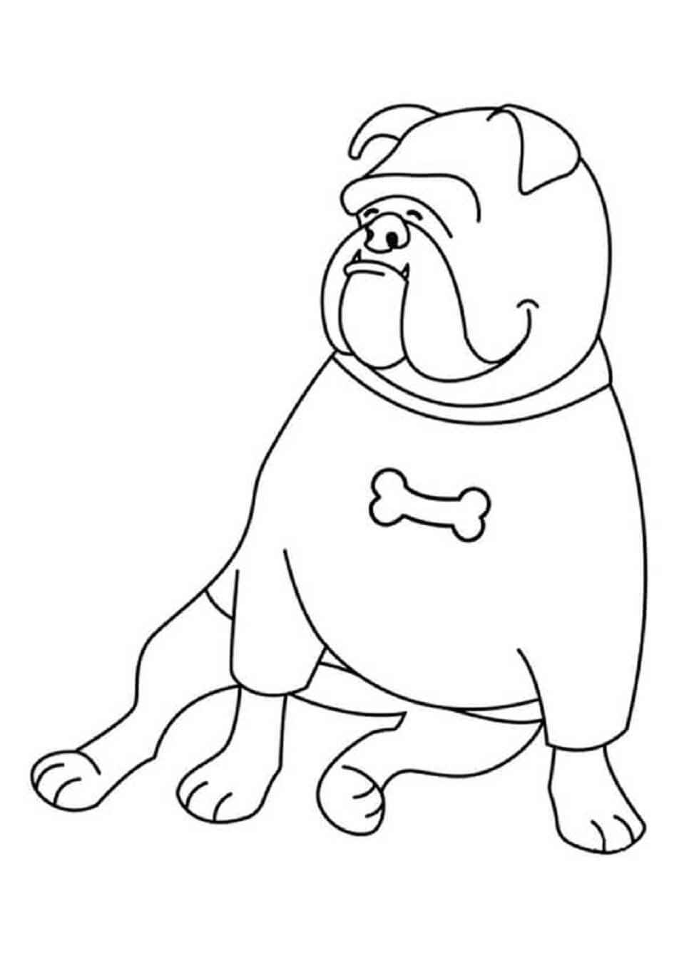 Dibujo de Buen Perro para Colorear