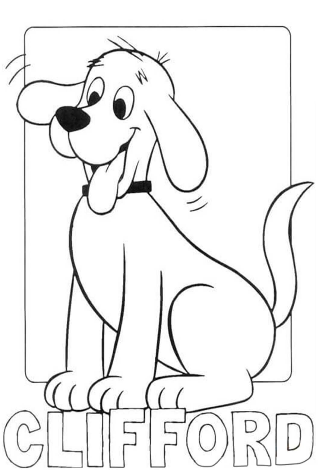 Dibujo de Gran Perro Rojo Clifford para Colorear