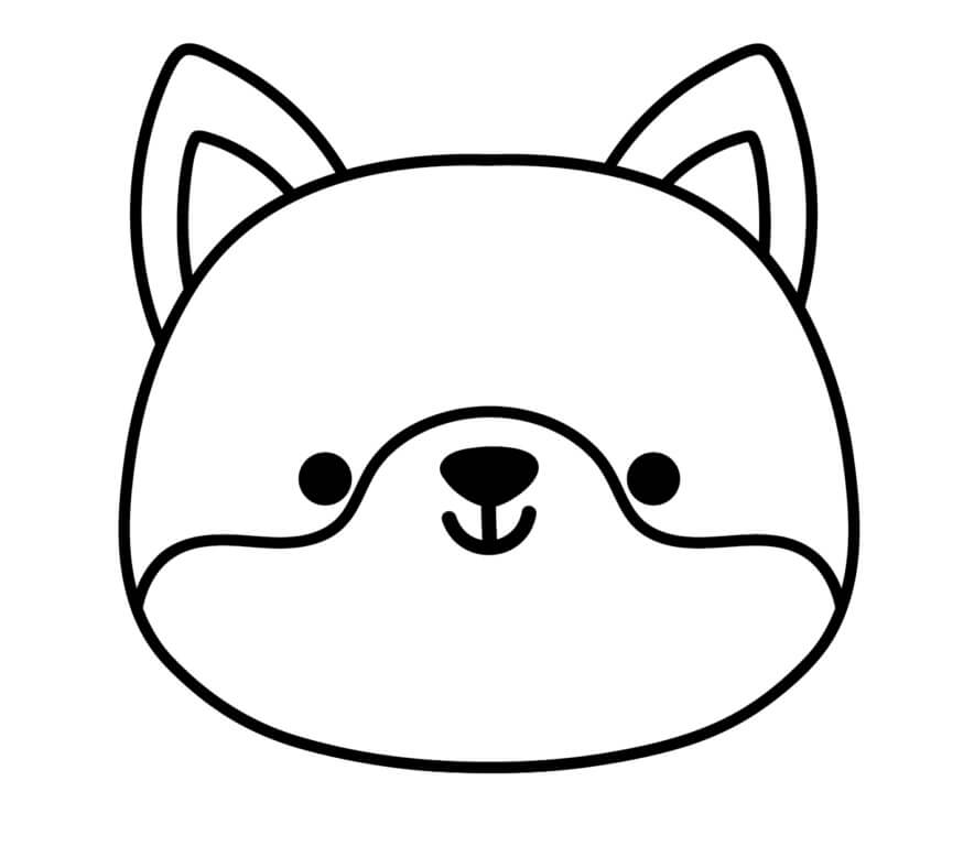 Dibujo de Linda Cabeza de Perro para Colorear