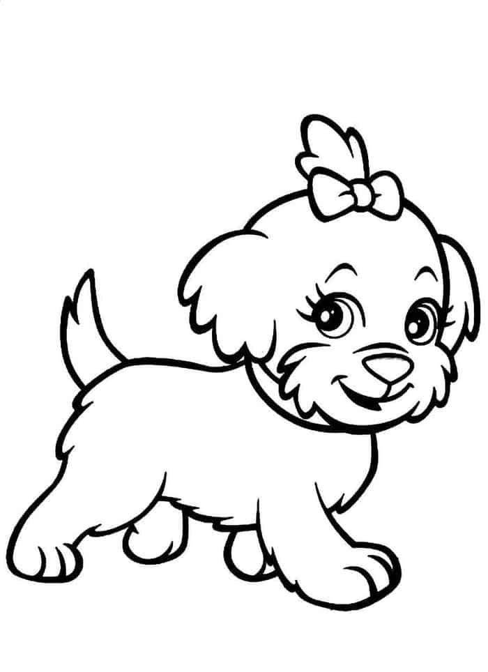 Dibujo de Paseo Divertido para Perros para Colorear