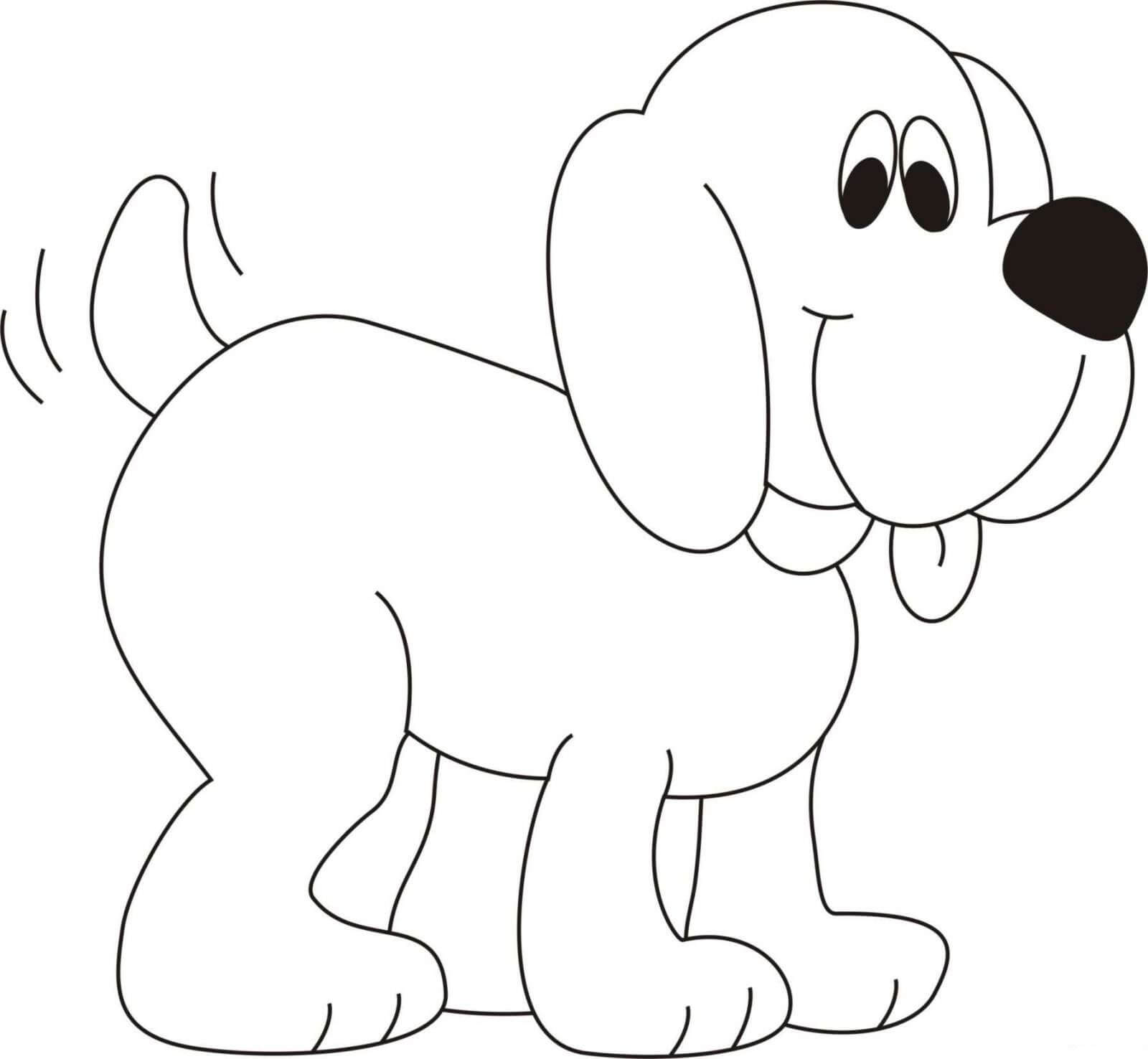 Dibujo de Perro Gracioso para Colorear