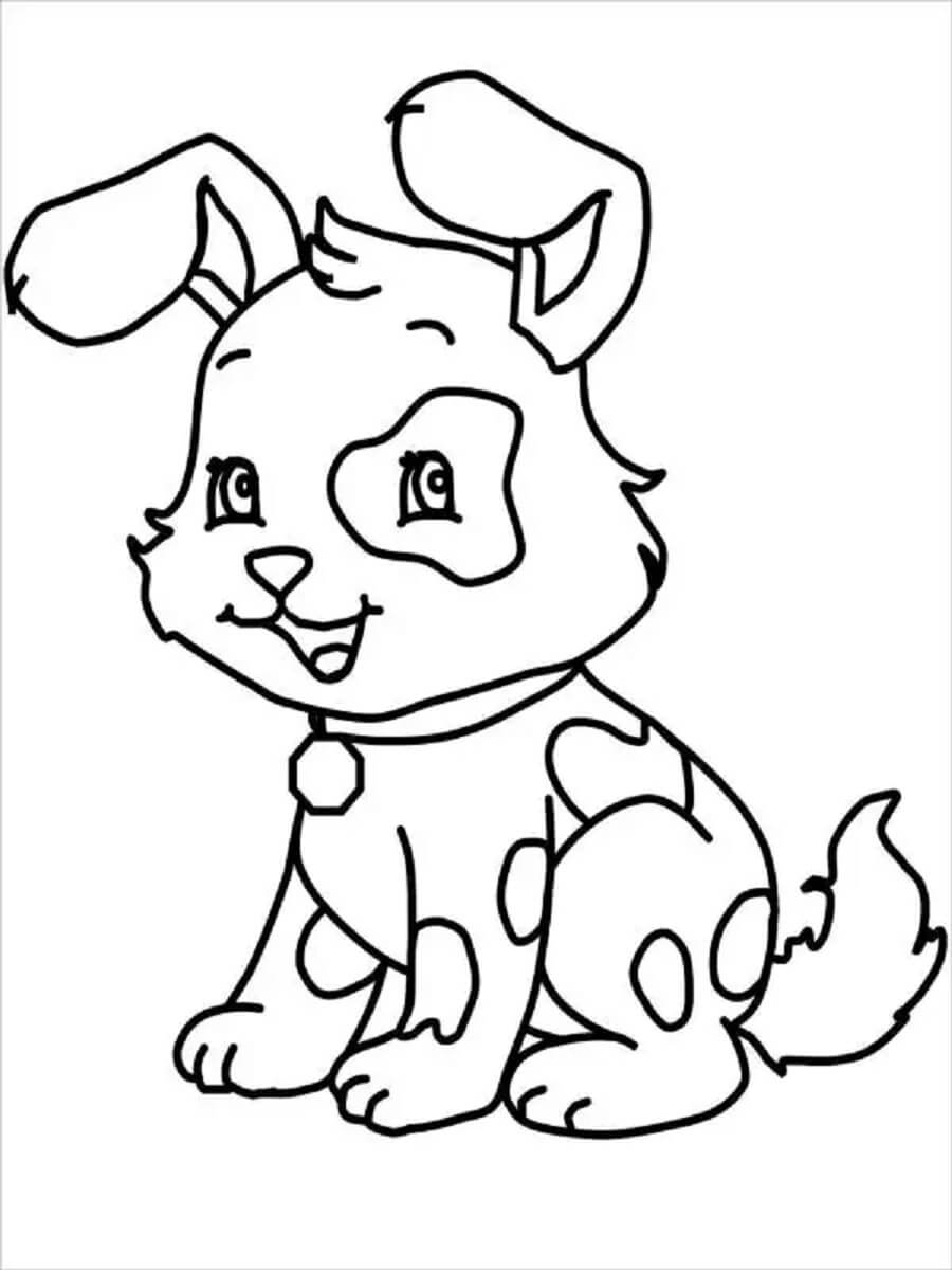 Dibujo de Perro Mono para Colorear