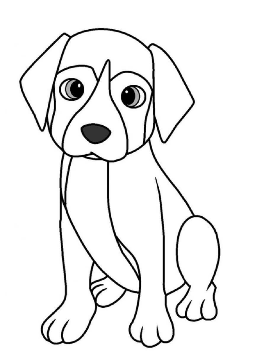 Dibujo de Perro Sencillo para Colorear